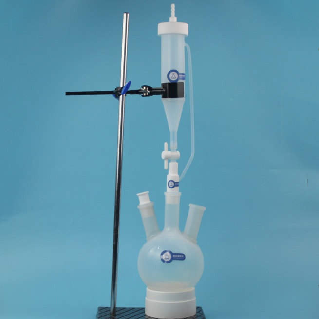 氟化工有機反應蒸餾裝置PFA反應罐+PFA冷凝管+FEP分液漏斗+PFA接收瓶